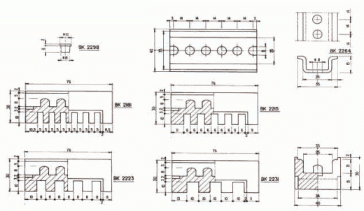 Blocchetti portasbarre modulari